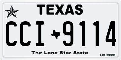 TX license plate CCI9114