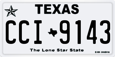 TX license plate CCI9143