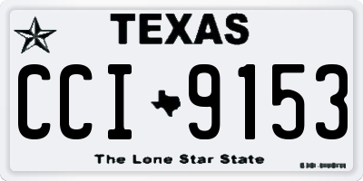 TX license plate CCI9153