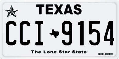 TX license plate CCI9154