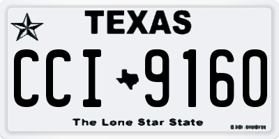 TX license plate CCI9160