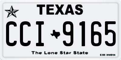 TX license plate CCI9165