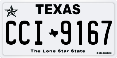 TX license plate CCI9167