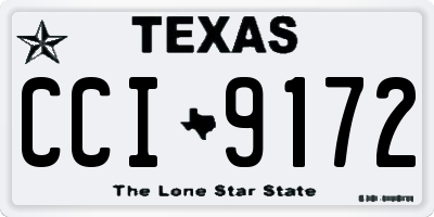 TX license plate CCI9172