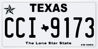 TX license plate CCI9173