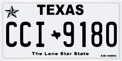 TX license plate CCI9180