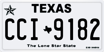 TX license plate CCI9182