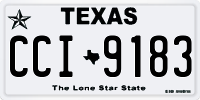 TX license plate CCI9183