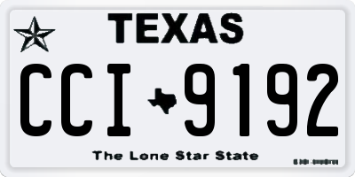 TX license plate CCI9192