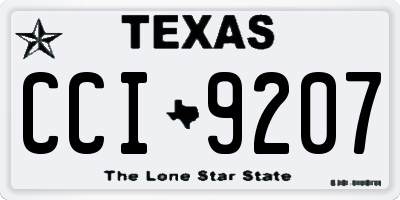 TX license plate CCI9207