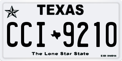 TX license plate CCI9210