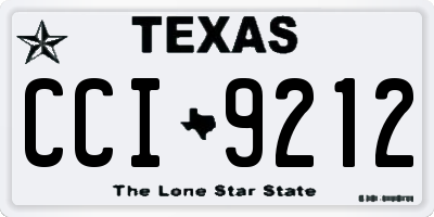 TX license plate CCI9212