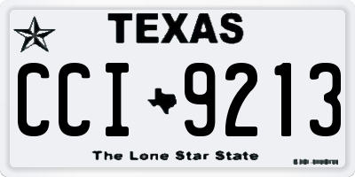 TX license plate CCI9213
