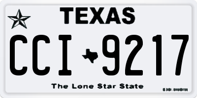 TX license plate CCI9217