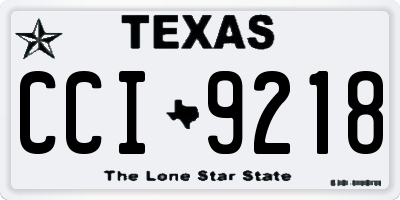 TX license plate CCI9218
