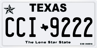 TX license plate CCI9222