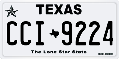 TX license plate CCI9224