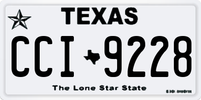 TX license plate CCI9228