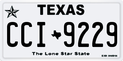 TX license plate CCI9229