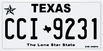 TX license plate CCI9231