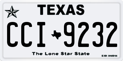 TX license plate CCI9232