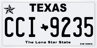 TX license plate CCI9235