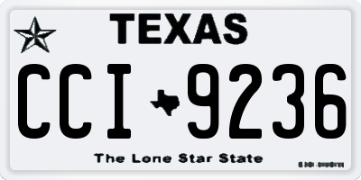 TX license plate CCI9236