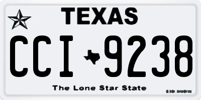 TX license plate CCI9238