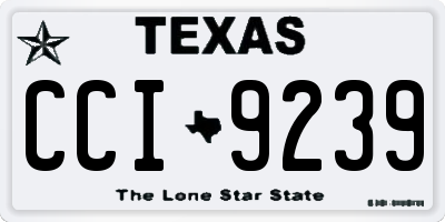 TX license plate CCI9239