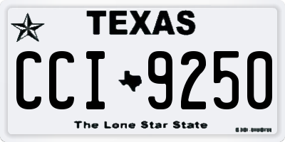 TX license plate CCI9250