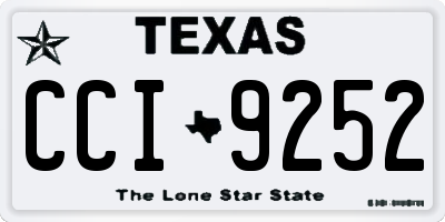 TX license plate CCI9252