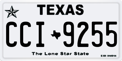 TX license plate CCI9255