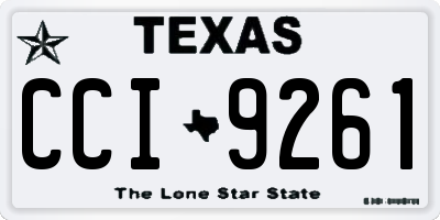 TX license plate CCI9261