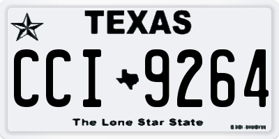 TX license plate CCI9264