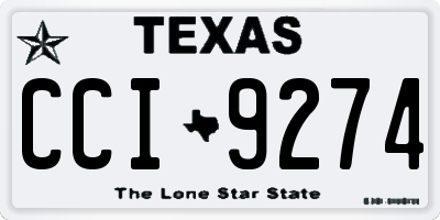 TX license plate CCI9274