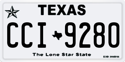TX license plate CCI9280