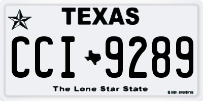 TX license plate CCI9289