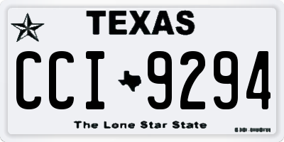 TX license plate CCI9294