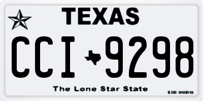 TX license plate CCI9298