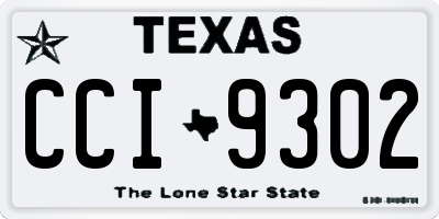 TX license plate CCI9302