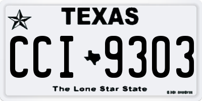 TX license plate CCI9303