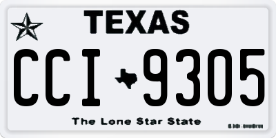 TX license plate CCI9305