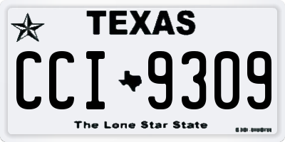 TX license plate CCI9309