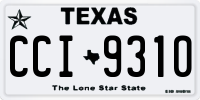 TX license plate CCI9310