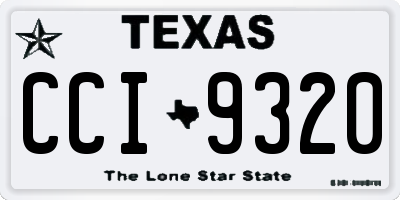 TX license plate CCI9320