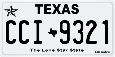 TX license plate CCI9321