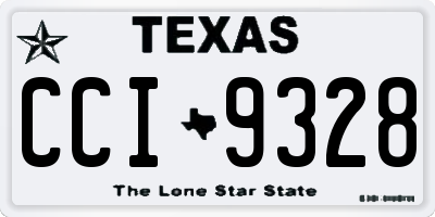 TX license plate CCI9328