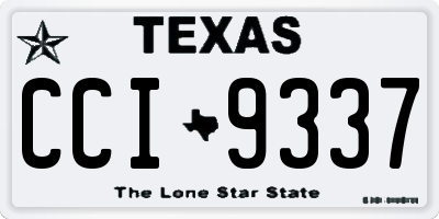 TX license plate CCI9337