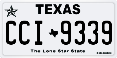 TX license plate CCI9339