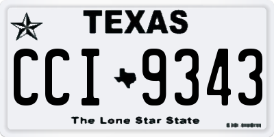 TX license plate CCI9343